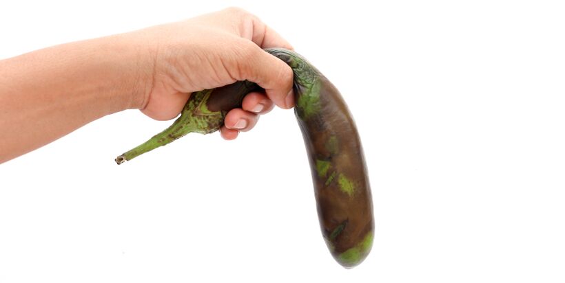 O legumă moale simbolizează alimente dăunătoare pentru potență